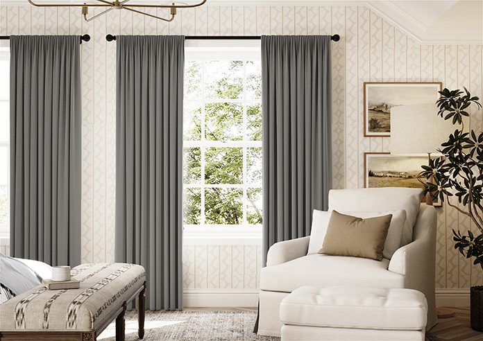 Sydney, Slate Grey - Made to Measure Curtains - Image 3